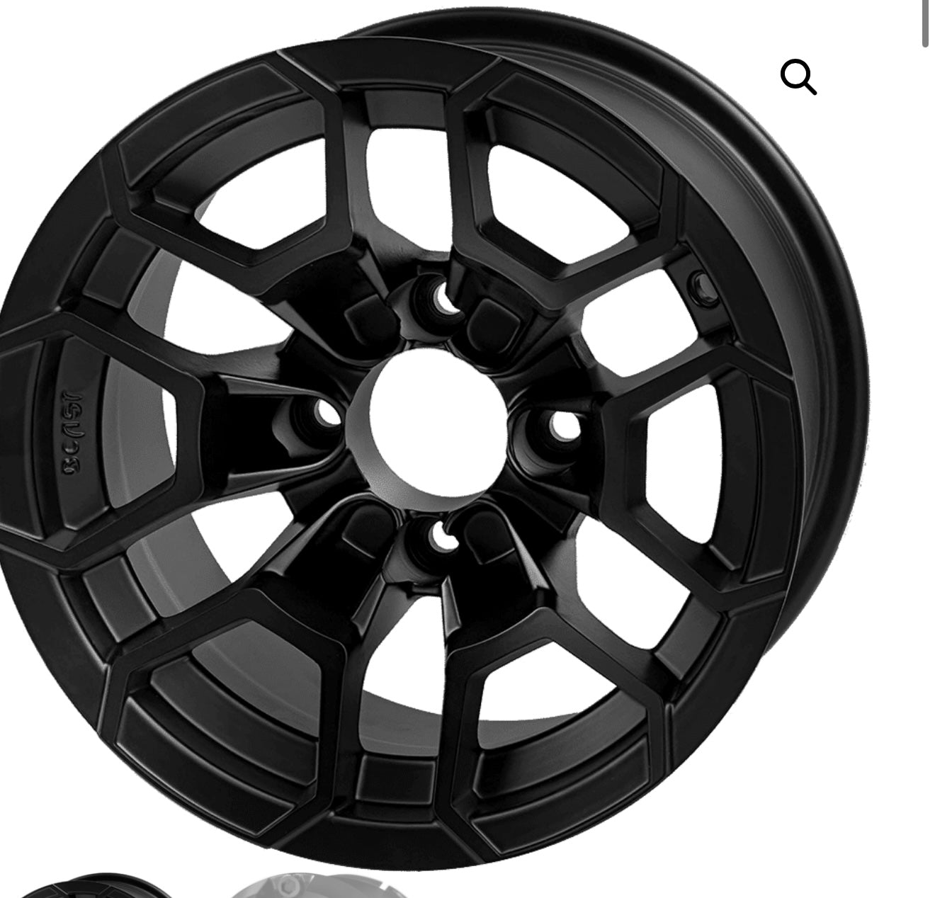 SGC 12″ TALON MATTE BLACK WHEEL – ALUMINUM ALLOY/ 215/35/12 18” tires included