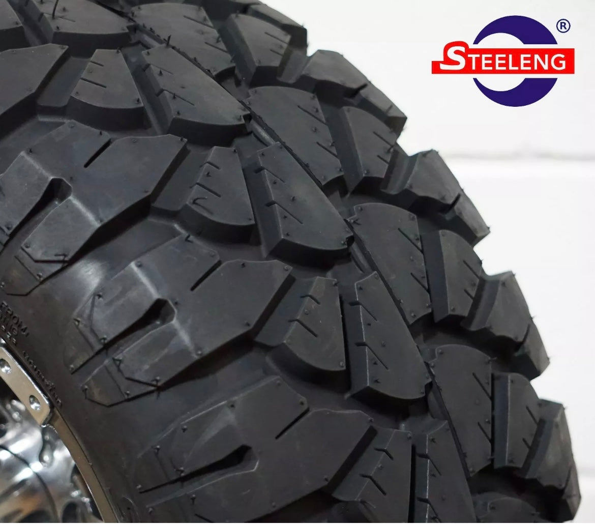 GOLF CART 14" NIGHT STALKER WHEELS and 20" STINGER ALL TERRAIN TIRES DOT RATED