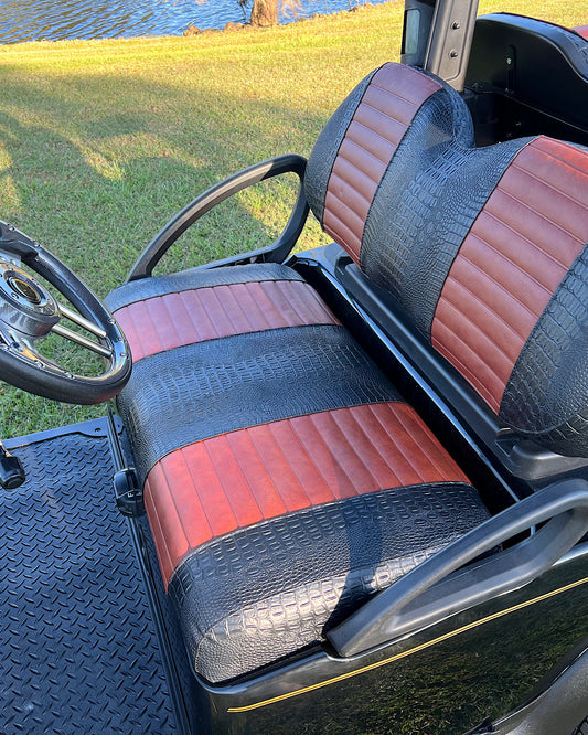 FRONT SEAT COVER ONLY STAPLE ON SEAT COVERS--VARIOUS COLORS AND CARTS