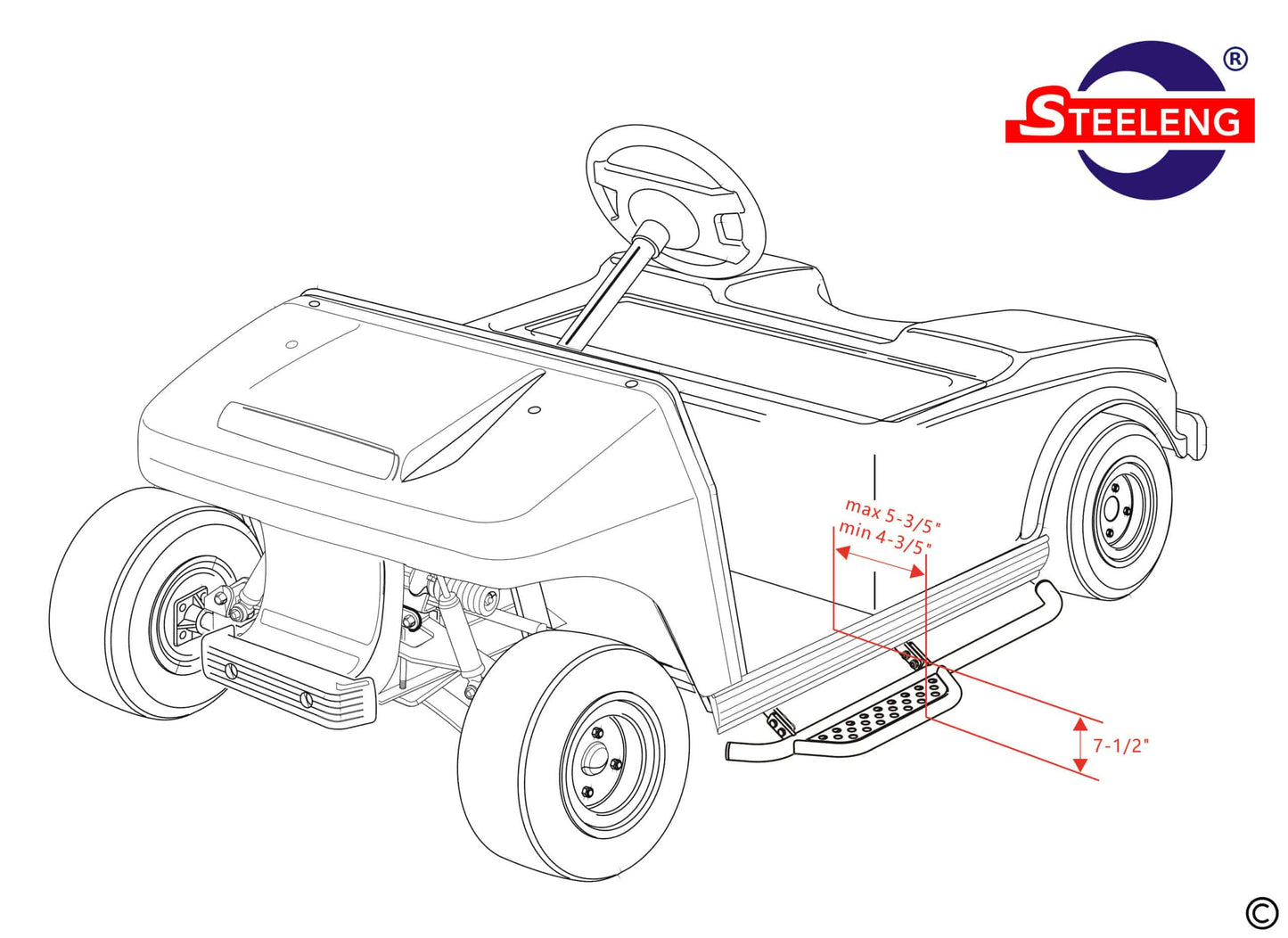 CLUB CAR DS GOLF CART RUNNING BOARDS (SET OF 2)