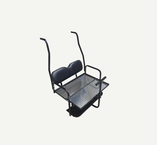REAR FLIP SEAT FOR CLUB CAR DS GOLF CART 1982-2000 MODEL BLACK CUSHIONS