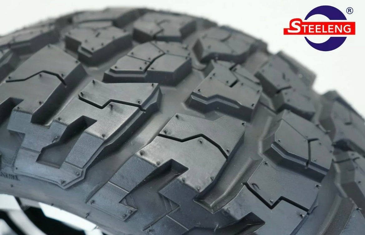 GOLF CART 14" BLACK LANCER WHEELS/RIMS and 22" 'GATOR' ALL TERRAIN DOT TIRES
